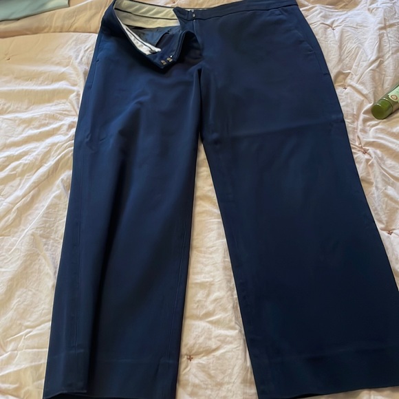 Navy blue J Crew cotton cropped pant - Picture 1 of 4